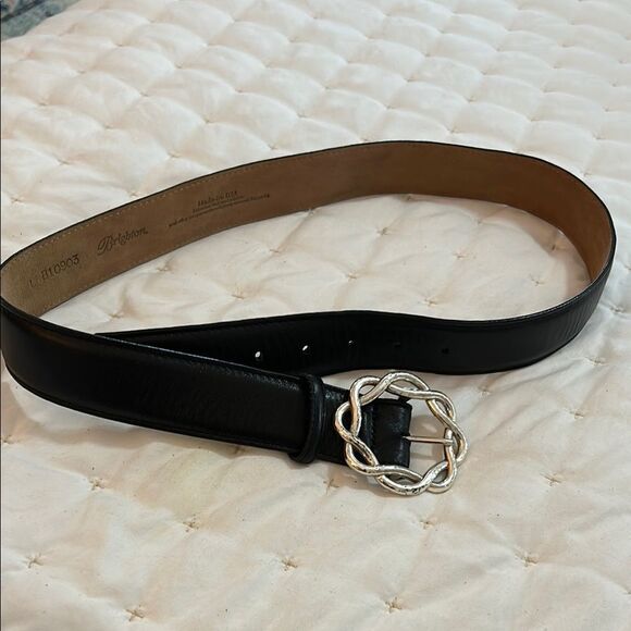 Brighton Black and Silver Leather Belt - Picture 7 of 9